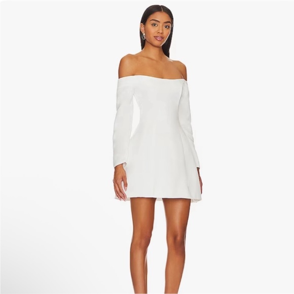 New Elliatt Modern Bride Vida Off Shoulder White Ivory Dress size Large - Picture 1 of 4